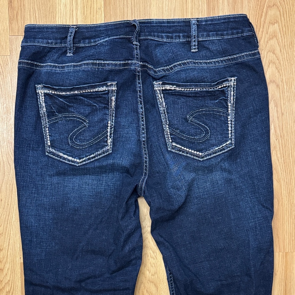 Silver Jeans size 14 14/31 Avery Slim Boot Dark Blue BootCut Women's Jeans - Picture 6 of 10